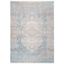 Grey and Aqua Hand-Knotted Wool 4' x 6' Area Rug