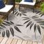 Havana Gray/Black Tropical Palm 4' x 6' Synthetic Area Rug