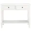 Tate Modern Farmhouse 40" White Wood & Metal Console Table with Storage