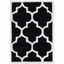 Ivory and Black Hand-Tufted Wool Rug, 2' x 3'