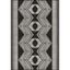 Black and White Geometric Synthetic 4' x 6' Indoor/Outdoor Area Rug