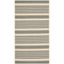 Easy-Care Gray Stripe Synthetic Rectangular Area Rug, 2' x 3'7"