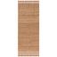 Natural Jute Handwoven Area Rug with Fringe, 2'6" x 6'