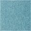 Safavieh Courtyard Collection 6'7" Square Grey/Aqua Indoor/Outdoor Rug