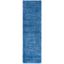 Blue Synthetic Easy Care Shag Runner Rug 2'2" x 8'