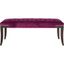 Gibbons Purple Cotton Velour Bench with Nail Heads