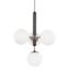 Elegant Opal Glass & Polished Nickel 4-Light Indoor/Outdoor Globe Pendant