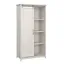 Glacier Oak Freestanding Storage Cabinet with Adjustable Shelving