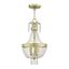 Winter Gold Mini Chandelier with Clear Crystals