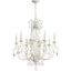 Persian White 8-Light Candelabra Chandelier with Crystals