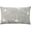 Gray Cotton Embroidered Floral Throw Pillow Cover 14" x 24"