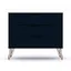 Tatiana Midnight Blue 3-Drawer Mid-Century Modern Dresser