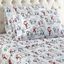 Twin Gray Polar Bear Print Flannel Sheet Set