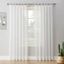 White Sheer Tab Top Polyester Curtain Panel