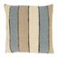 20'' Blue and Beige Cotton Striped Throw Pillow Cover