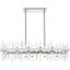 Serena Chrome and Crystal 24-Light Rectangular Chandelier