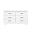 White Farmhouse Double Dresser with Soft Close Drawers