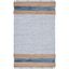 Mod-Chic Gray Cowhide 4' x 6' Handwoven Leather Area Rug