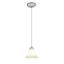 Martini Brushed Steel and White Glass Pendant Light