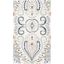 Ivory and Blue Hand-Tufted Wool 3' x 5' Area Rug