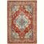 Bohemian Light Blue Medallion 6'7" x 9'2" Easy-Care Area Rug