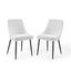 Viscount Black and White Upholstered Velvet Dining Chairs