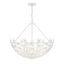 Bisque White Butterfly Bowl 6-Light Incandescent Pendant