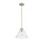 Aliza Modern Gold Clear Glass Cone Pendant Light