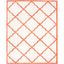 Beige & Orange Trellis 8' x 10' Hand-Knotted Cotton Blend Rug