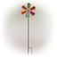 Colorful Bejeweled Iron Windmill Spinner Garden Stake