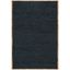 Hand-Knotted Black and Natural Wool Area Rug, 4' x 6'