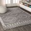 Reversible Geometric Gray Synthetic 3x5 Area Rug