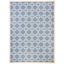 Sky Blue Beige Geometric 9' x 12' Synthetic Area Rug