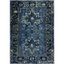 Blue and Grey Rectangular Oriental Synthetic Area Rug