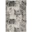 4' x 6' Gray Abstract Shag Synthetic Reversible Rug