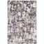 Elysian Grey & Purple Medallion Synthetic Area Rug - 5'1" x 7'6"