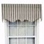 Gray Striped Cotton Scalloped Window Valance 50" x 17"