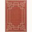 Rust Rectangular Wool Indoor/Outdoor Area Rug