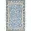 Blue and Ivory Hand Tufted Wool Area Rug 5' x 8'