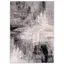 Black and Gray Abstract Synthetic 8' x 10' Area Rug