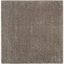 Luxurious Gray Synthetic 7' Square Shag Rug for Easy Care