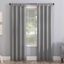 Silver Gray Sheer Tab Top Polyester Window Panel