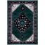 Hand-Knotted Elegance Synthetic Rectangular Rug in Black and Green