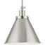 Hinton Vintage Brushed Nickel 12" Industrial Pendant Light