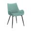 Teal High-Back Upholstered Arm Chair with Gold Metal Legs