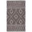 Brown and Ivory Wool Flat Woven Tribal Area Rug