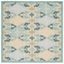 Handmade Gray Square Wool-Cotton Blend Area Rug, 6' x 6'