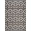 Sleek Gray Synthetic 47"x67" Indoor/Outdoor Easy Care Rug