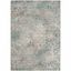 Mystique Gray and Light Blue Abstract Synthetic Area Rug