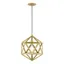 Soft Gold Glass Mini Pendant Light with Metal Shade